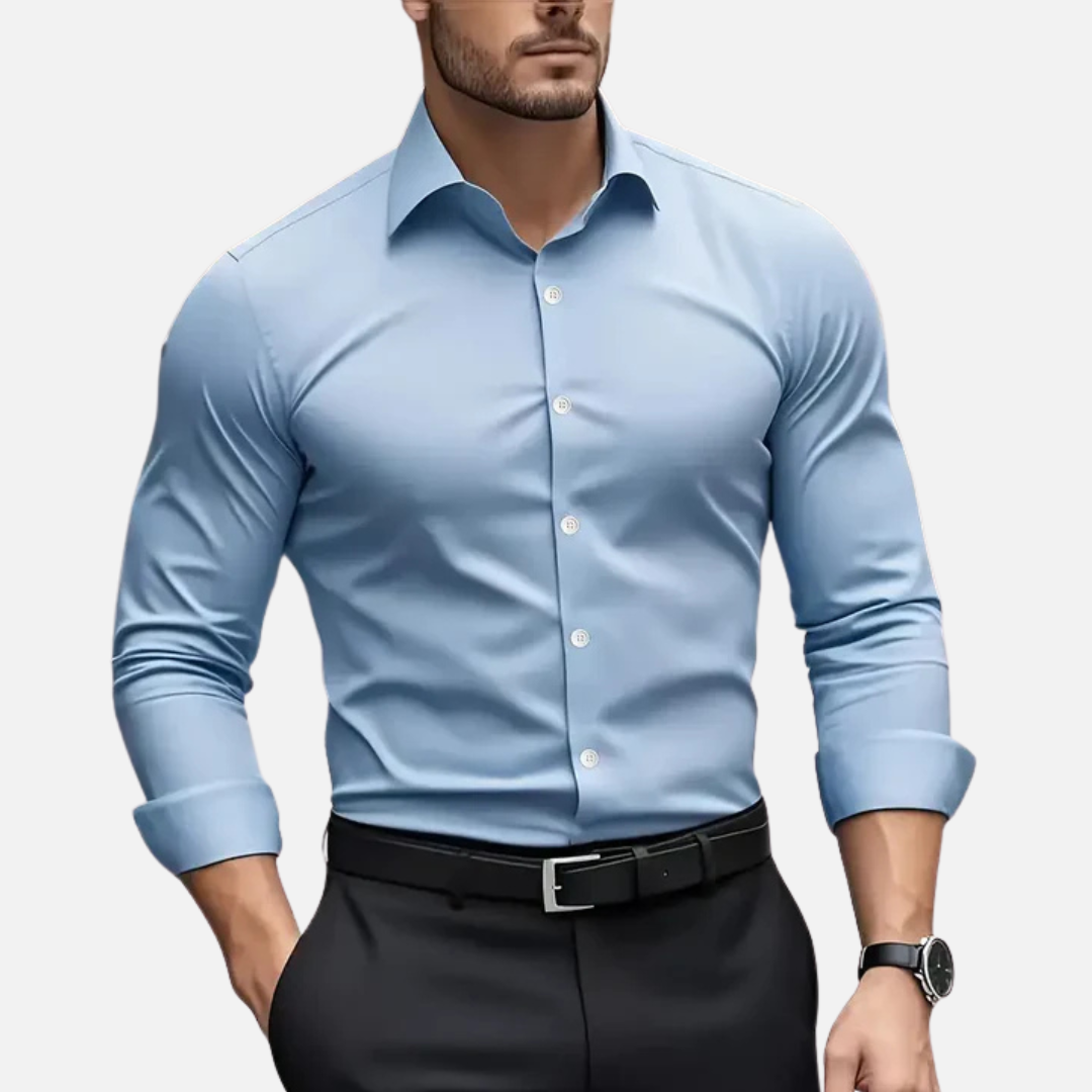 Men's Slim-Fit Long Sleeve Dress Shirt – House of Velari