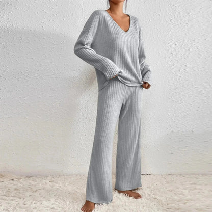Women's Breathable Ribbed Knit Loungewear Set – House of Velari