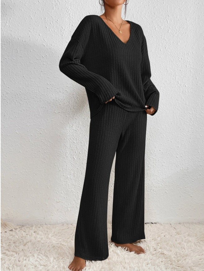 Women's Breathable Ribbed Knit Loungewear Set – House of Velari