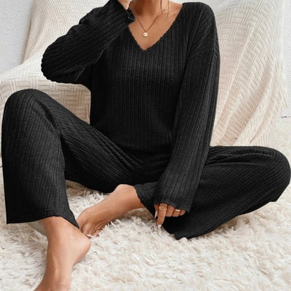 Women's Breathable Ribbed Knit Loungewear Set – House of Velari