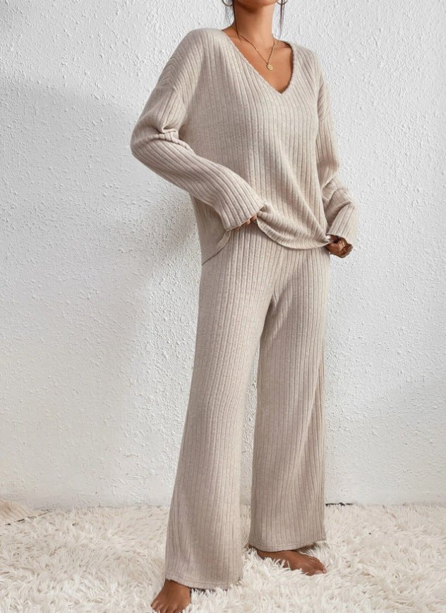 Women's Breathable Ribbed Knit Loungewear Set – House of Velari
