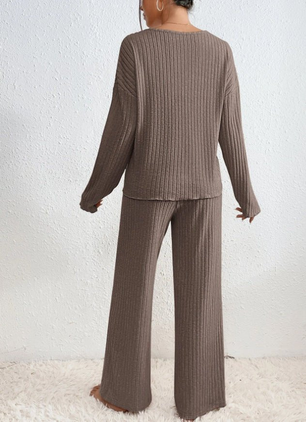 Women's Breathable Ribbed Knit Loungewear Set – House of Velari