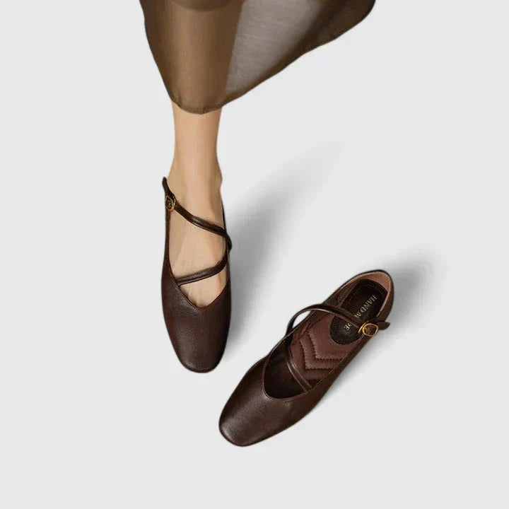 Women's Flats with Cushioned Insole, Adjustable Straps – House of Velari