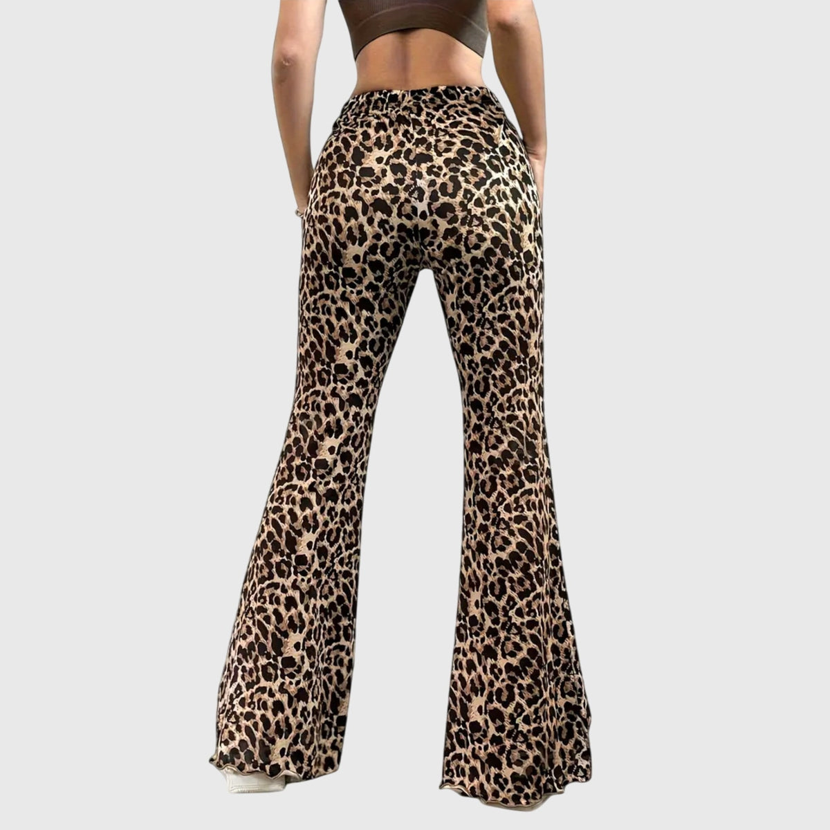 Women's Leopard Print High Waist Bootcut Pants – House of Velari