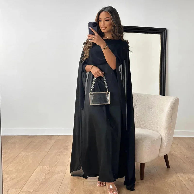 Women's Wedding Guest Cape Maxi Dress – House of Velari