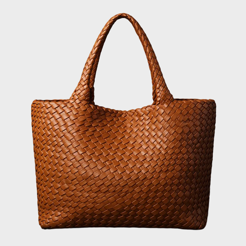 Women's Durable Leather Handwoven Tote Bag – House of Velari