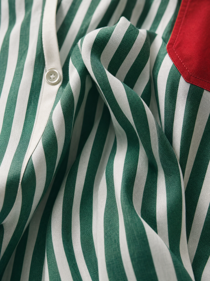 Women's White Cotton Striped Shirt Dress – House of Velari