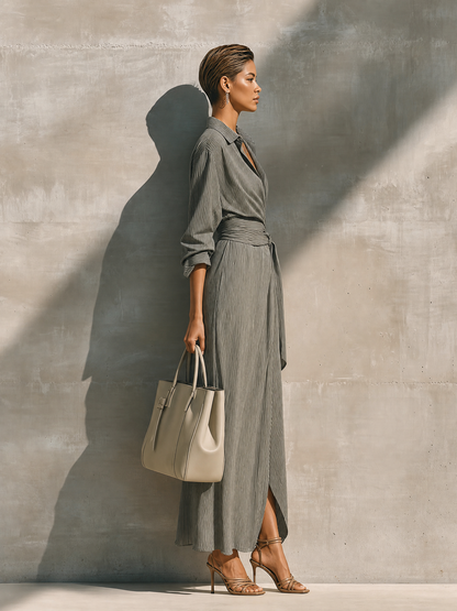 Women's White Cotton Wrap Shirt Dress – House of Velari