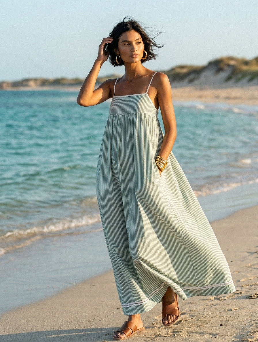 Women's Striped Maxi Dress – House of Velari
