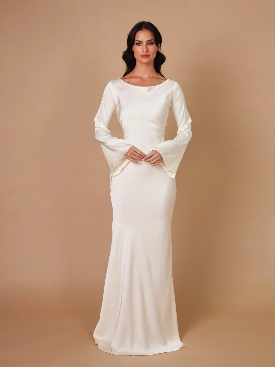 Women's Long Sleeve Fitted Waist Maxi Dress – House of Velari