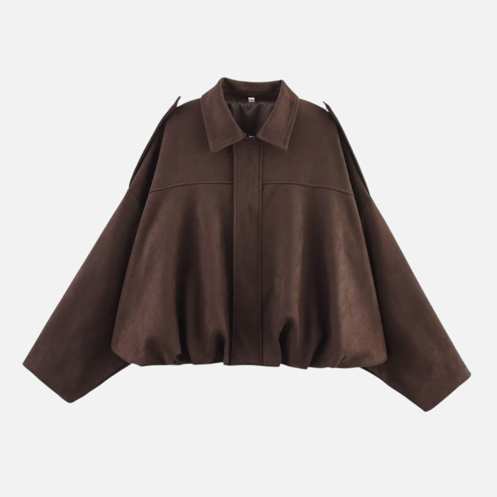 Zip Front Cropped Suede Spring Jacket – House of Velari