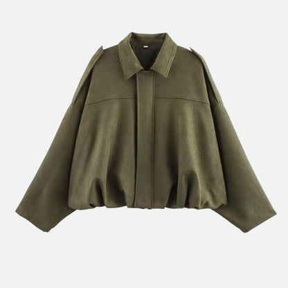 Zip Front Cropped Suede Spring Jacket – House of Velari