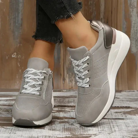 Women's Lace-Up Wedge Walking Sneakers – House of Velari