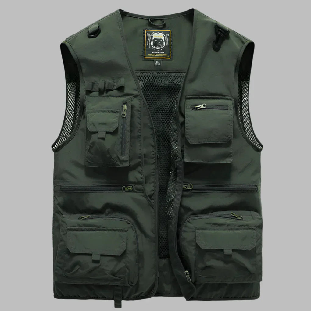 Men's Multi-Pocket Vest Water-Resistant – House of Velari