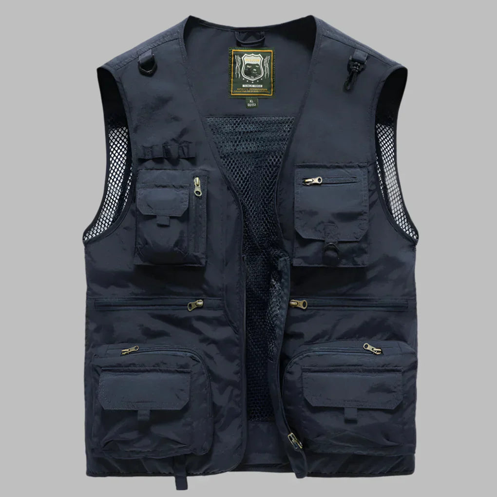 Men's Multi-Pocket Vest Water-Resistant – House of Velari