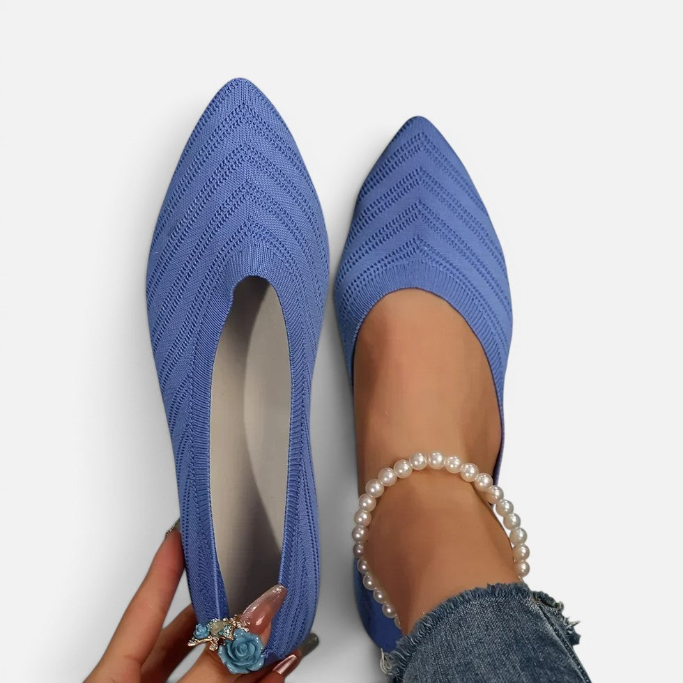 Women's Pointed-Toe Knit Slip-On Flats – House of Velari