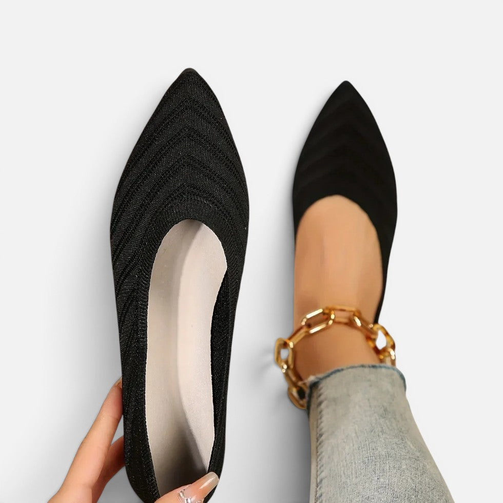 Women's Pointed-Toe Knit Slip-On Flats – House of Velari