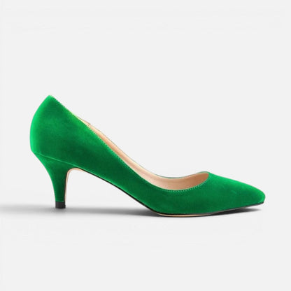 Suede Pointed-Toe Mid Heel Court Shoes – House of Velari