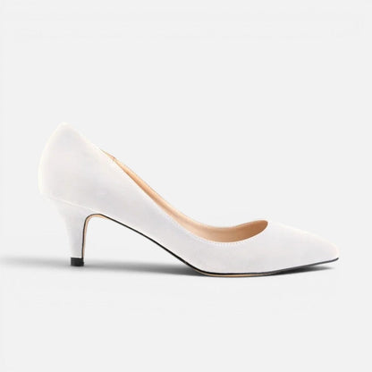 Suede Pointed-Toe Mid Heel Court Shoes – House of Velari