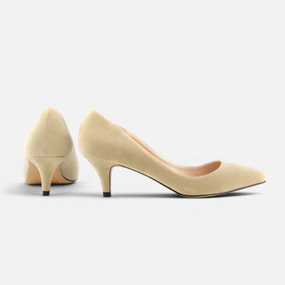 Suede Pointed-Toe Mid Heel Court Shoes – House of Velari