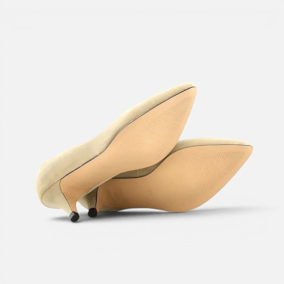 Suede Pointed-Toe Mid Heel Court Shoes – House of Velari