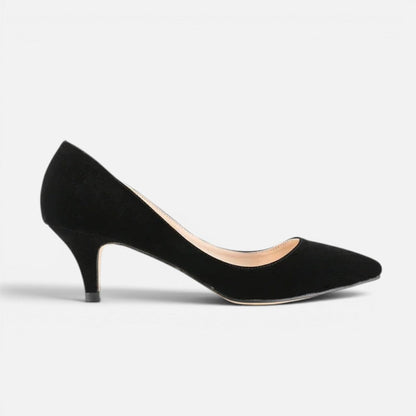 Suede Pointed-Toe Mid Heel Court Shoes – House of Velari
