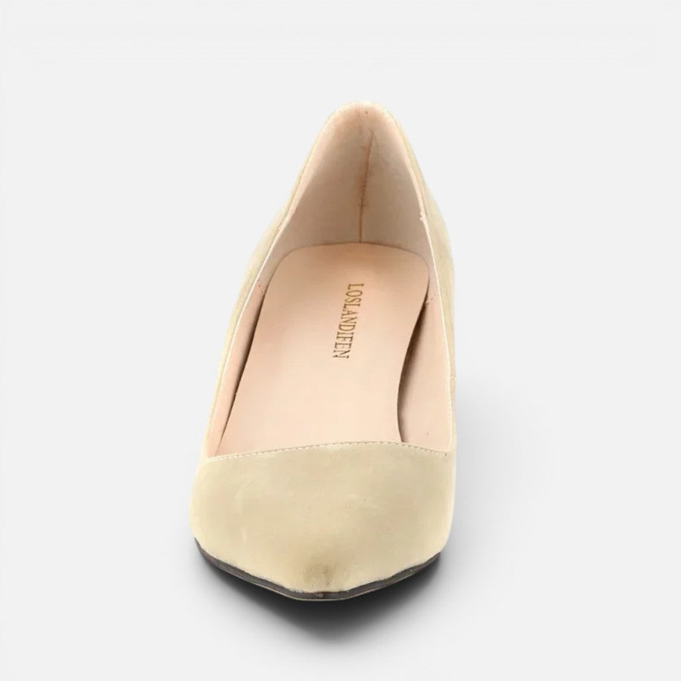 Suede Pointed-Toe Mid Heel Court Shoes – House of Velari