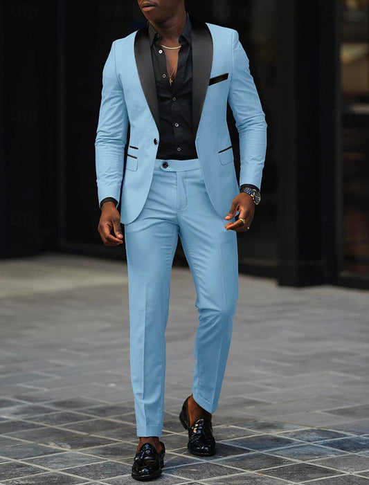 Men's Single-Button Two-Piece Suit – House of Velari