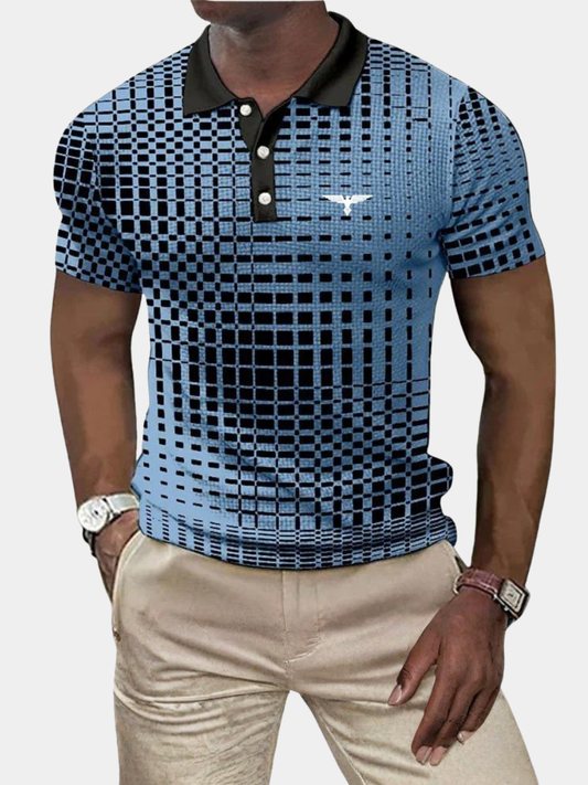 Men's Geometric Print Stretch Polo – House of Velari