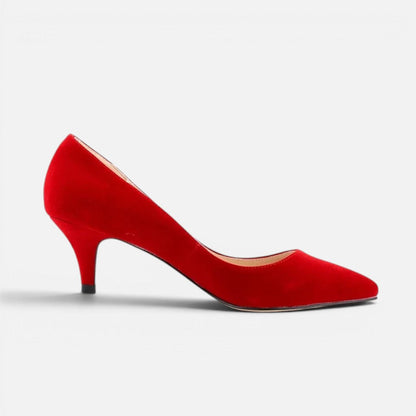 Suede Pointed-Toe Mid Heel Court Shoes – House of Velari