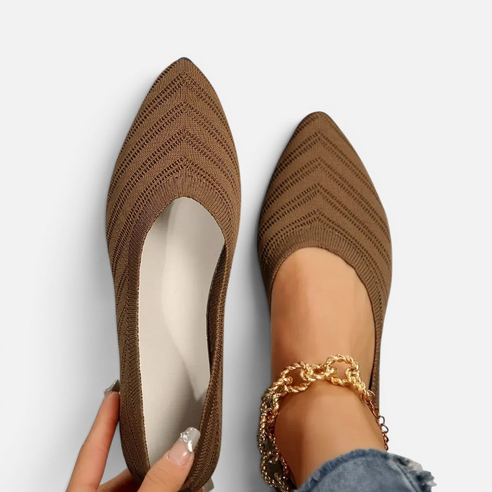 Women's Pointed-Toe Knit Slip-On Flats – House of Velari