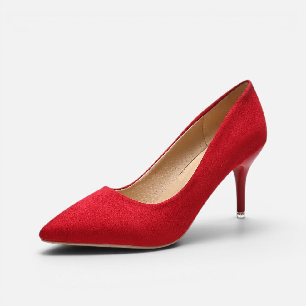 Suede Pointed-Toe Kitten Heel – House of Velari