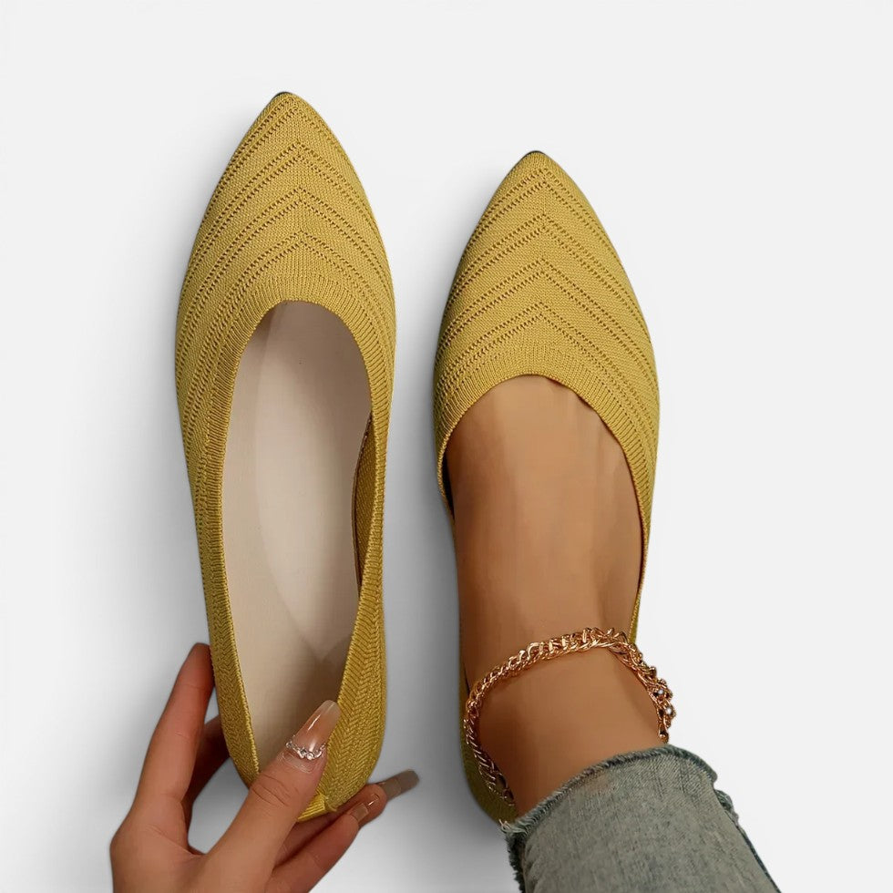 Women's Pointed-Toe Knit Slip-On Flats – House of Velari