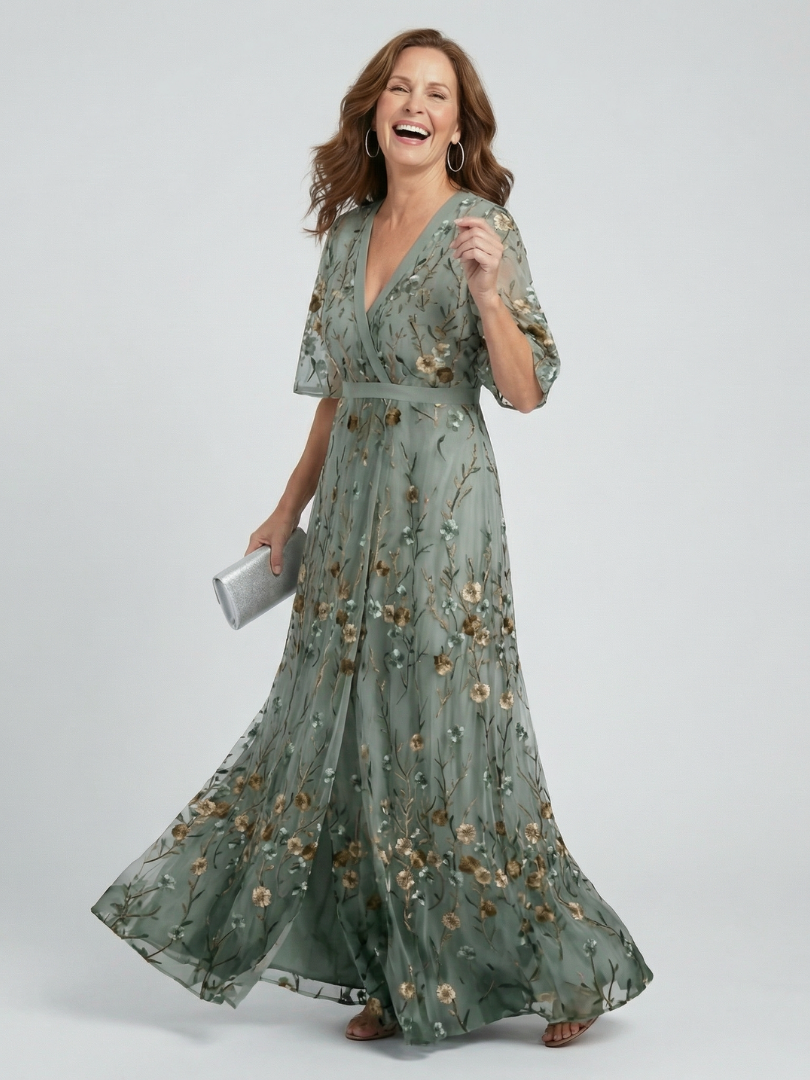 Women's Floral Maxi Dress with Halter Neckline, Wedding Guest Style – House of Velari