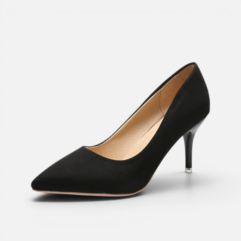 Suede Pointed-Toe Kitten Heel – House of Velari