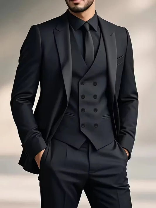 Men's Slim Fit Three-Piece Suit Waistcoat – House of Velari