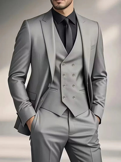 Men's Slim Fit Three-Piece Suit Waistcoat – House of Velari