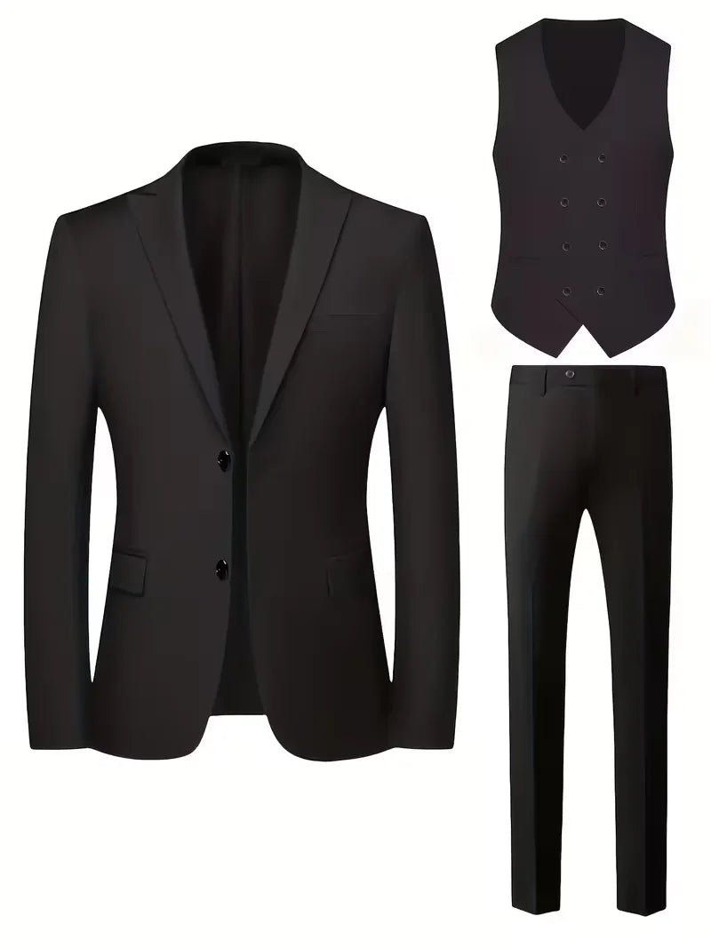 Men's Slim Fit Three-Piece Suit Waistcoat – House of Velari