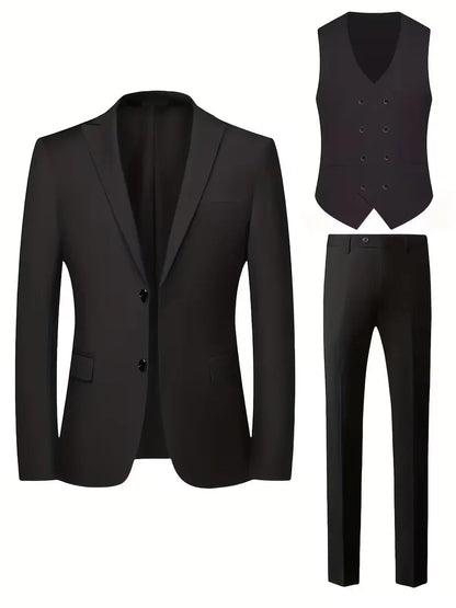 Men's Slim Fit Three-Piece Suit Waistcoat – House of Velari