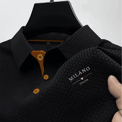 Men's Short Sleeve Textured Knit Polo Shirt – House of Velari