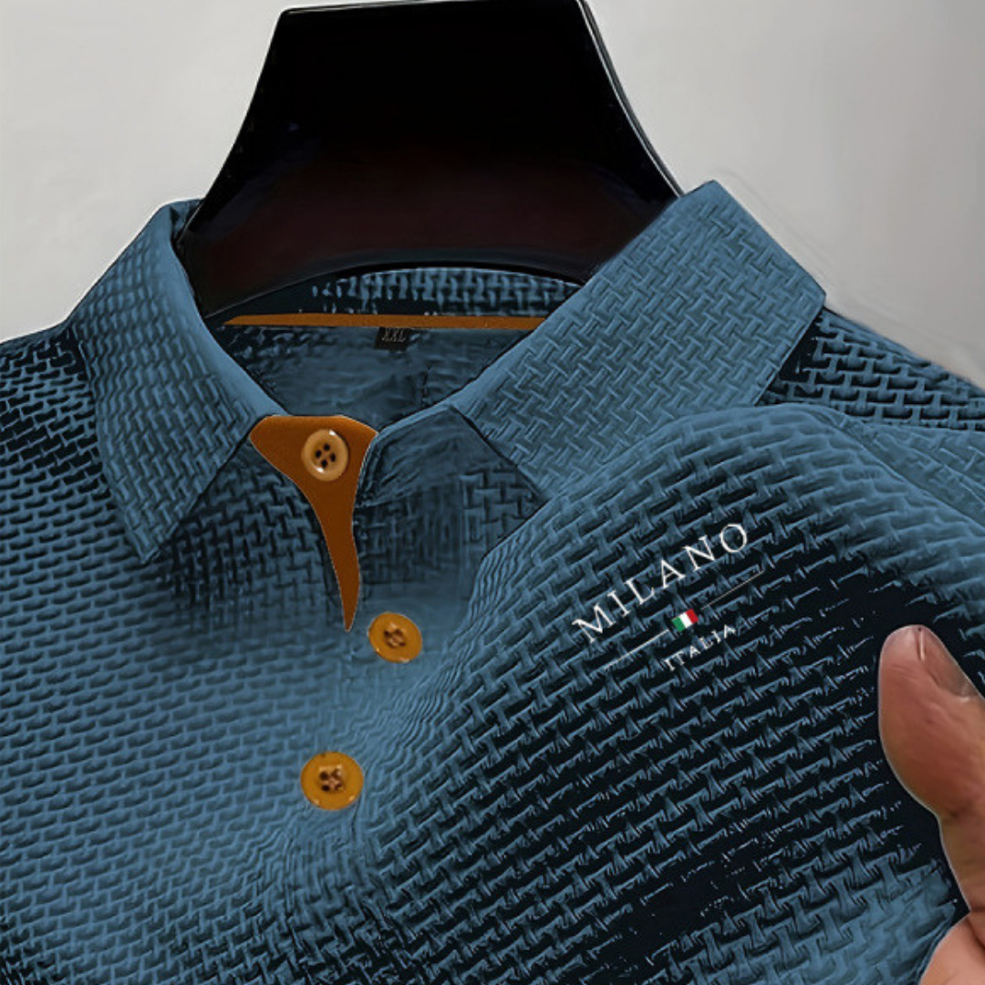 Men's Short Sleeve Textured Knit Polo Shirt – House of Velari