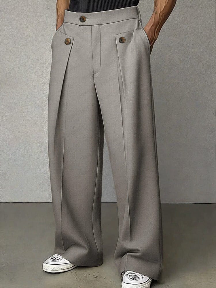 Men's Wide-Leg Pleated Pants – House of Velari