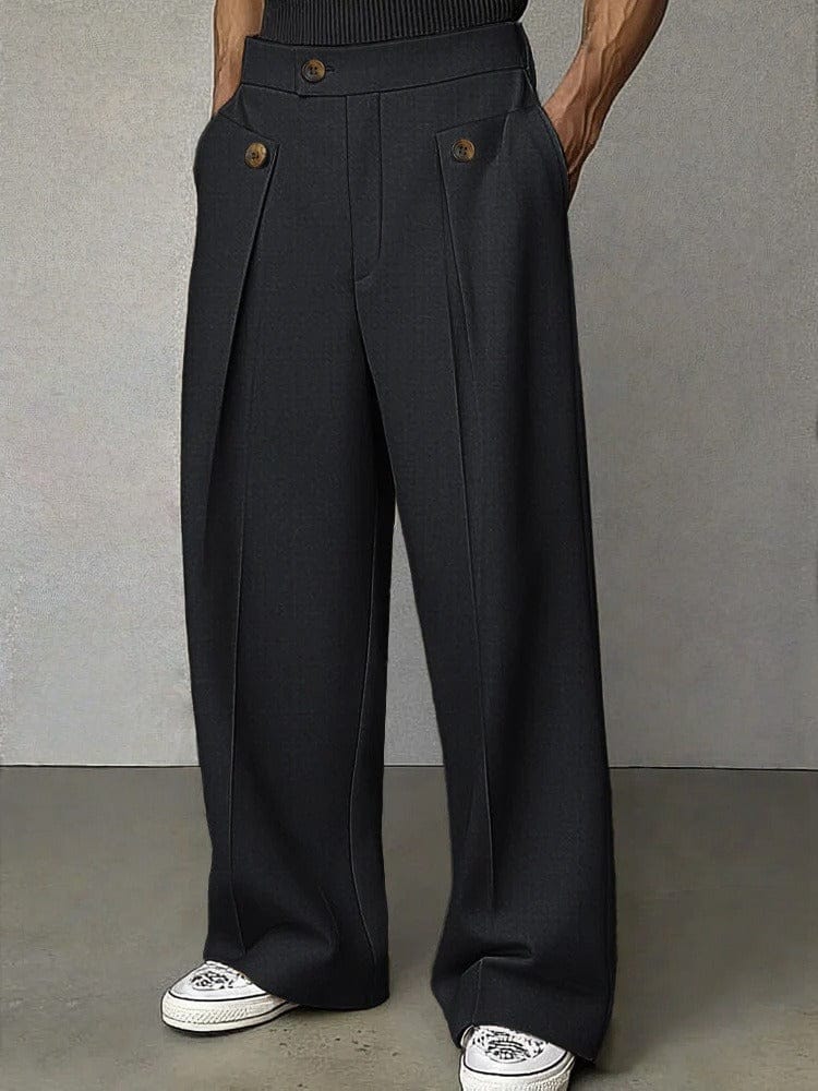 Men's Wide-Leg Pleated Pants – House of Velari