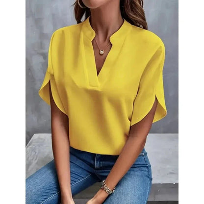 Women's Chiffon V-Neck Blouse Batwing Sleeve – House of Velari