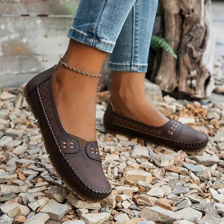 Women's Slip-On Flat Loafers Cushioned Insole – House of Velari