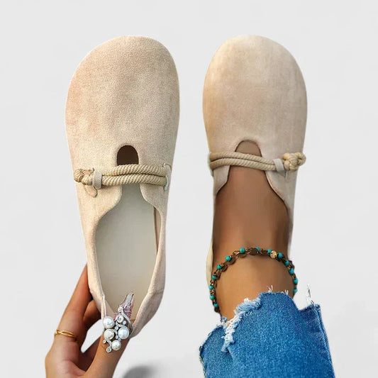 Women's Lace Up Suede Mules Flats – House of Velari