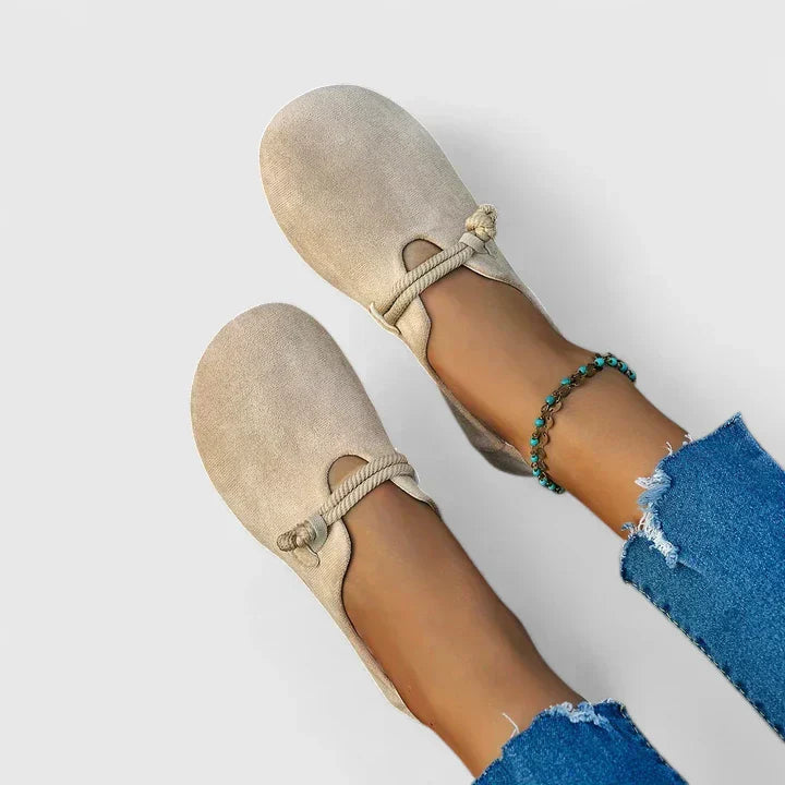 Women's Lace Up Suede Mules Flats – House of Velari