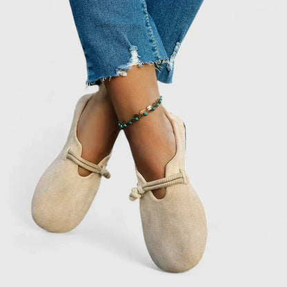 Women's Lace Up Suede Mules Flats – House of Velari