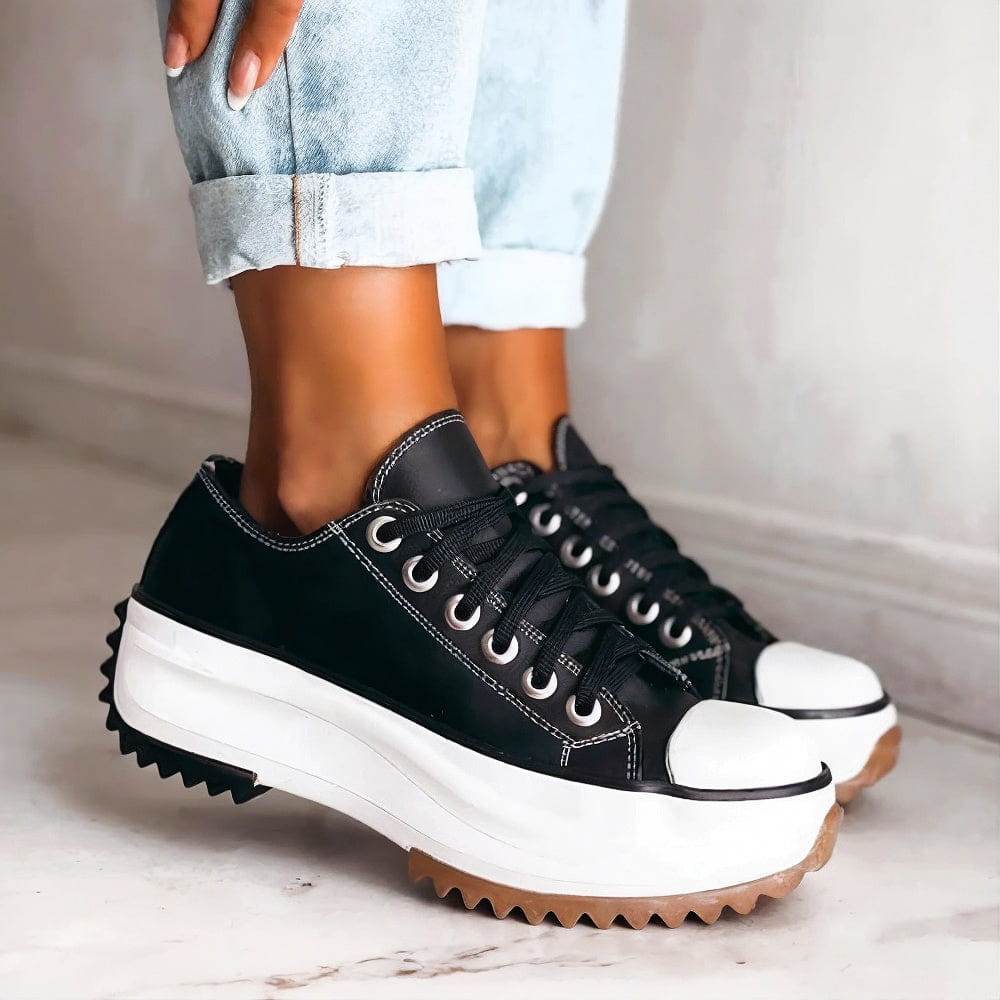 Women's Platform Lace-Up Sneakers – Casual Wear – House of Velari