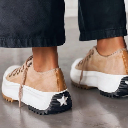 Women's Platform Lace-Up Sneakers – Casual Wear – House of Velari